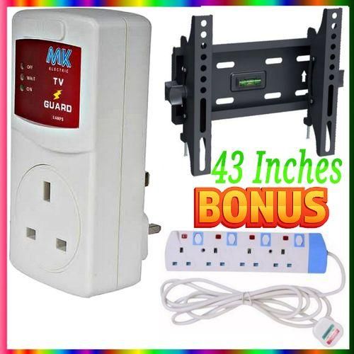 product_image_name-MK- BEST Television // TV Guard Surge Protector For Vitron 43 INCH + TV Wall Mount Bracket For Vitron & Vision 43 Inch FHD Frameless Smart Android TV + Extension-1