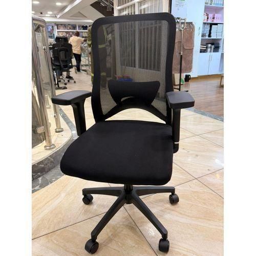 product_image_name-Generic-Black Ergonomic Mesh Office Chair – Mid Back with Lumbar Support-1