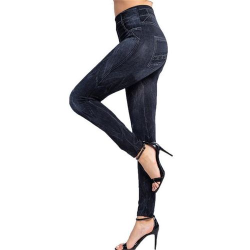 Women Skinny Push Jeggings  Seamless Jeans Print Leggings