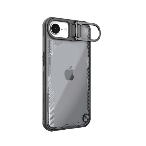 product_image_name-Nillkin-iPhone 16e Iceblade Pro Magnetic Clear Cover Case with Black Edges – MagSafe Compatible, Kickstand, Airbag Corners, Aluminium Camera Protector-1
