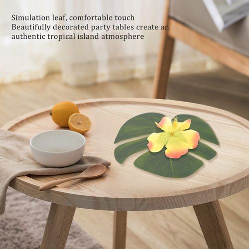 Brookside 60 Pcs Tropical Party Decoration Supplies 8 Tropical Palm  Monstera Leaves and Hibiscus Flowers Simulation Leaf for Hawaiian Luau  Party Jungle Beach Theme Table Decorations @ Best Price Online