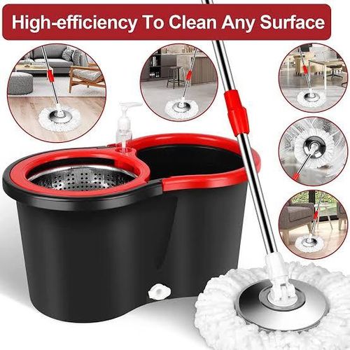 product_image_name-Generic-Magic Spin mop and bucket with metal spinner - Black-3