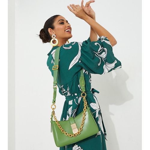 product_image_name-Fashion- Women s Metal Buckle Thick Chain Armpit Bag Trend Single Shoulder Bag -2