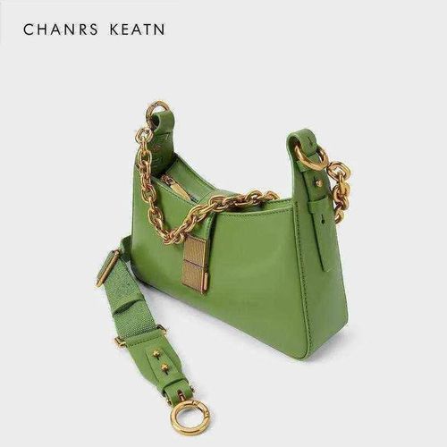 product_image_name-Fashion- Women s Metal Buckle Thick Chain Armpit Bag Trend Single Shoulder Bag -6