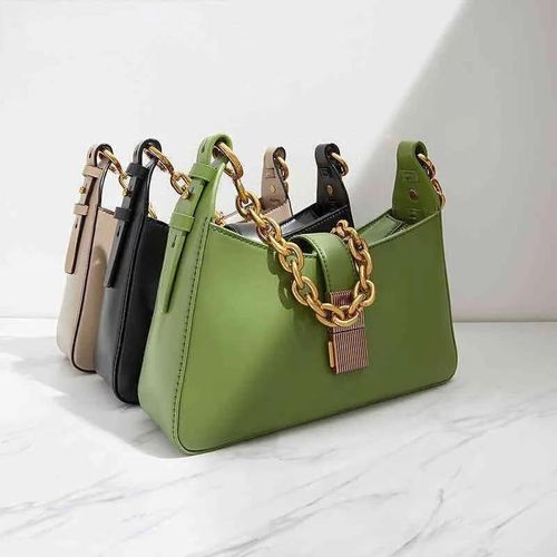 product_image_name-Fashion- Women s Metal Buckle Thick Chain Armpit Bag Trend Single Shoulder Bag -7