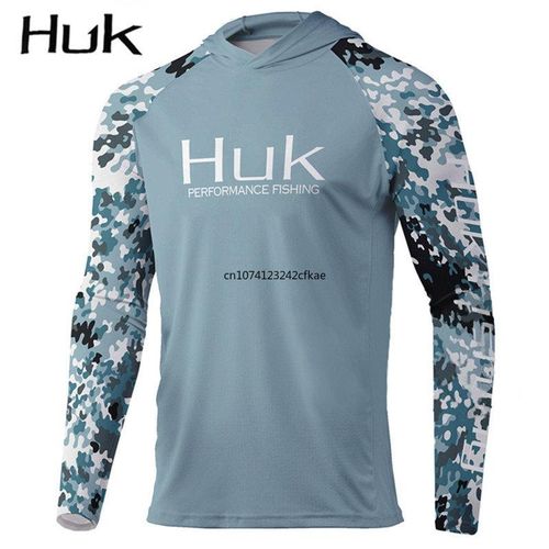 Generic HUK New Arrival Men's Hooded Fishing Shirt Long Sleeve Sun