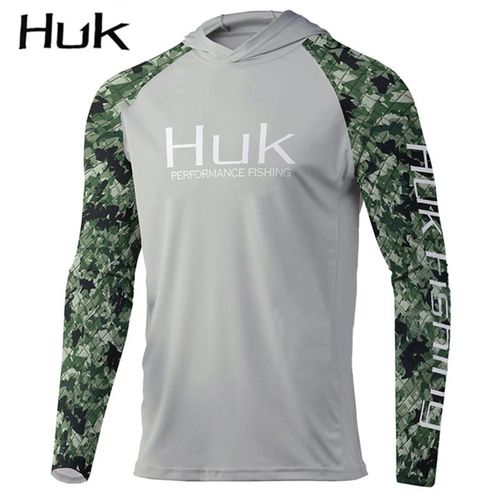 Generic HUK New Arrival Men's Hooded Fishing Shirt Long Sleeve Sun