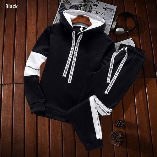Fashion Men s Sweatshirt Sets PulloverTrousers Tracksuit 2 Piece Pant Plain Streetwear Boy Hoodies Joggers Suit Male Clothing Promotion Best Price Online Jumia Kenya