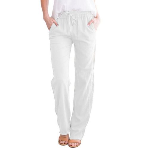 Elastic Waist Wide Leg Trousers, Women Yoga Wide Leg Sweatpants