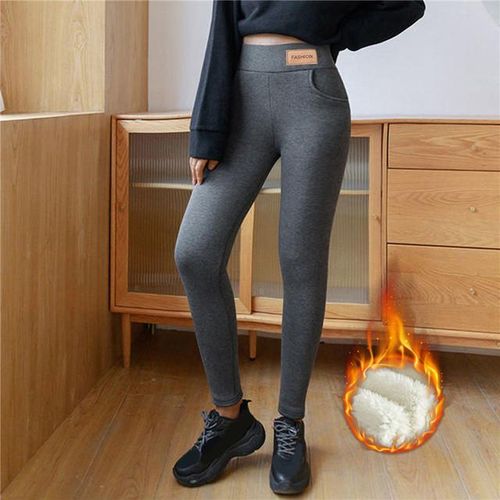 Generic Xxxxxl Winter Thicken Lambwool Leggings Women Warm Fleece