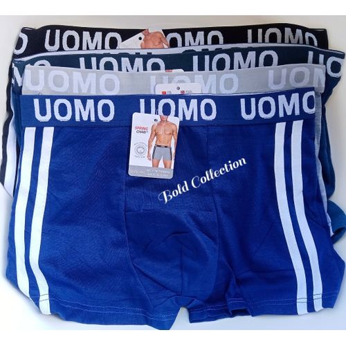 product_image_name-Fashion-6Pcs Twin Stripped Soft Cotton Brief Men's Boxers – Waist 29-34inc-1