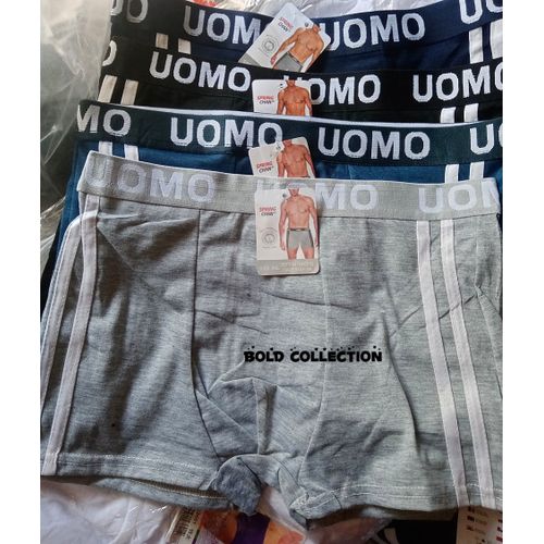 product_image_name-Fashion-6Pcs Twin Stripped Soft Cotton Brief Men's Boxers – Waist 29-34inc-2