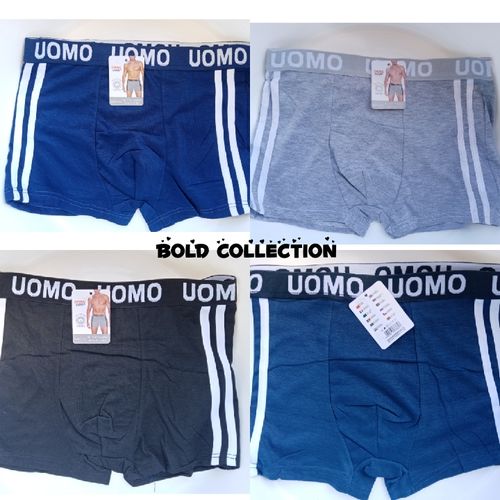 product_image_name-Fashion-6Pcs Twin Stripped Soft Cotton Brief Men's Boxers – Waist 29-34inc-3