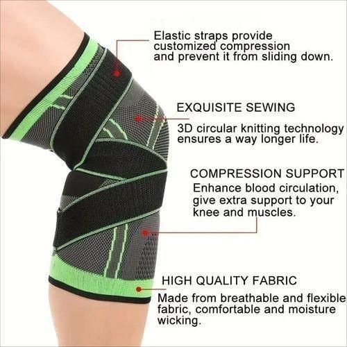 product_image_name-Generic-Elastic Knee Protector Knee Pads Kneepads Knee Support Sleeves Compression Sleeves-3