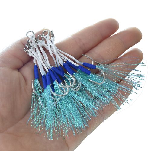 Generic 5pcs/Bag Size 10 To 20 Boat Fishing Feather Rope Hooks @ Best Price  Online