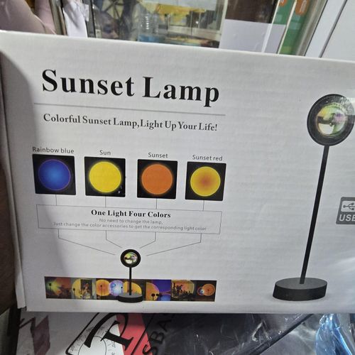 product_image_name-Generic-LED Sunset Projection Lamp For Bedroom – Adjustable, Rotating, Aesthetic Lighting-3