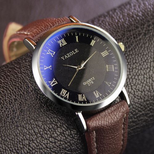 Amazon.com: OLEVS Watch for Men | Minimalist Fashion Leather Strap Wrist  Mens Watches | Perfect Quartz Movement 3ATM Waterproof Mens Watch :  Clothing, Shoes & Jewelry