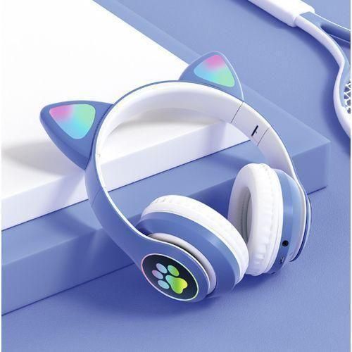 product_image_name-Fancy-Cat Ear Wireless Bluetooth Gaming Headphones-BLUE-2