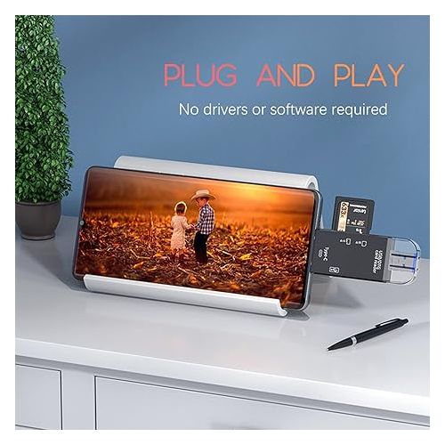 product_image_name-Generic-6-in-1 USB 2.0 Type C Card Reader -Computer Accessories -Black-6