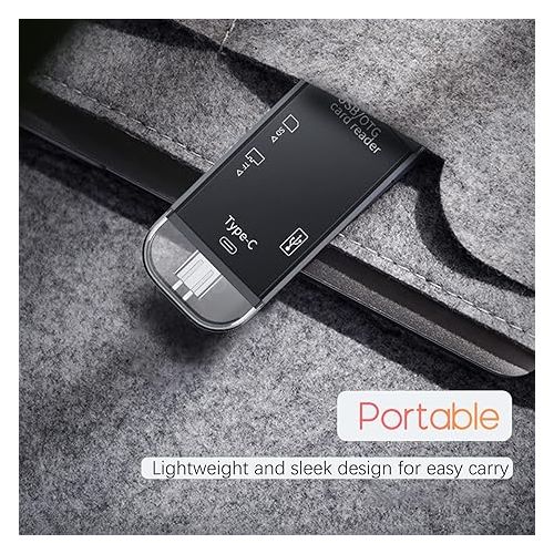 product_image_name-Generic-6-in-1 USB 2.0 Type C Card Reader -Computer Accessories -Black-7