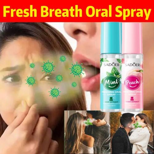 product_image_name-Generic-Mouth Freshener Mouth Spray Remover Bad Breath Instant Fresh Breath Portable Breath Freshener MInt/Peach Flavor Mouth Freshener Refreshing Fragrance Hours of Freshness-2