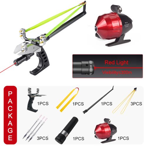 Generic Hunting Fish Straight Rod Precision Telescopic Catapult Slings With  Laser Fishing Reel High Power Shooting Outdoor Tools-E @ Best Price Online