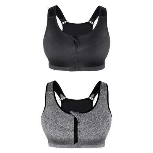 Generic 2pcs Women Sports Bra High Workout Yoga Shock Absorber M