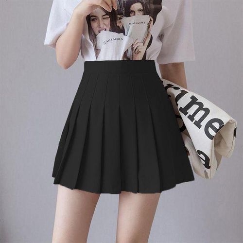 Generic Women Pleated Skirt High Waist Mini Tennis Skater Skirt Black XXL Best Price Online Jumia Kenya
