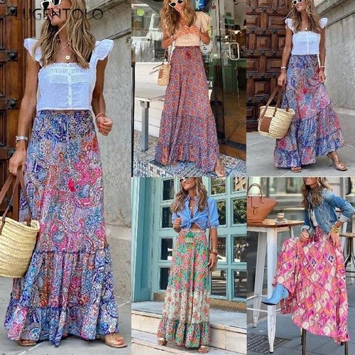 Summer long skirts online clearance