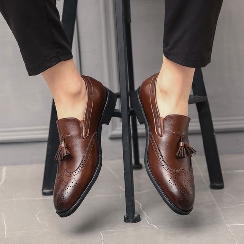 Fashion Vintage Men Tassel Leather Business Shoes Pointy @ Best Price  Online | Jumia Kenya