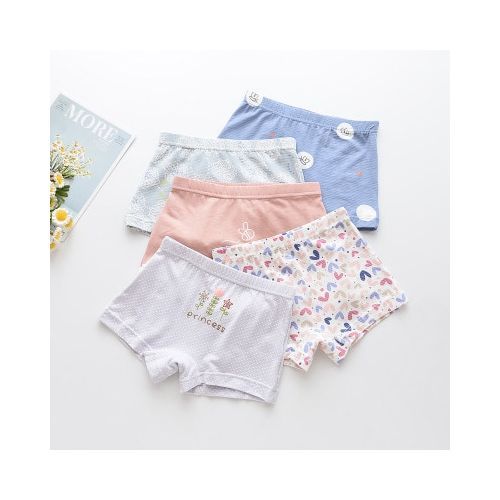 Fashion Underwear Girl 5 Each / Lot Boys Girls Cotton Boxer Girl Underwear