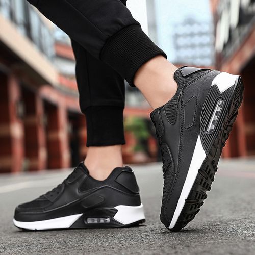 Flangesio Sneakers Men Shoes Big Size 38-47 High Quality Fashion  Air-Cushion Sneakers Trainers Breathable Mesh Male Walking Shoes Black @  Best Price Online