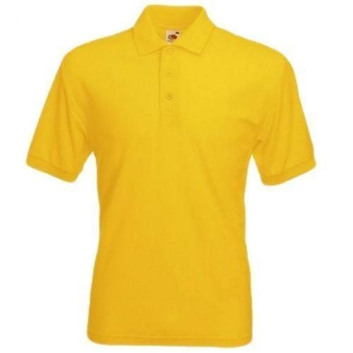 product_image_name-Fashion-Short Sleeve Polo Shirt - Yellow Polo shirt-2