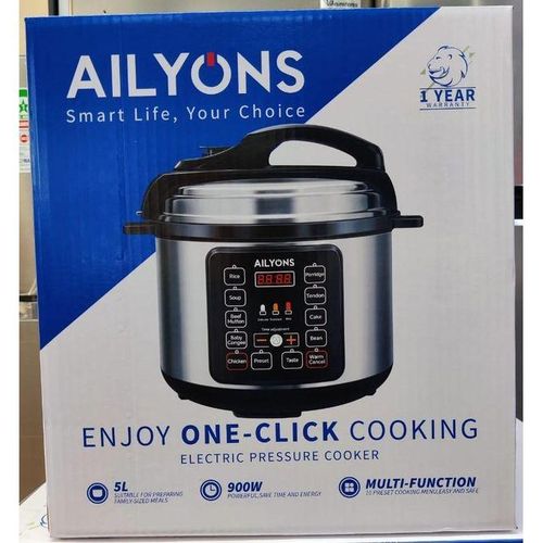product_image_name-AILYONS-5 Litres Electric Pressure Cooker - Silver-2