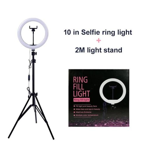 product_image_name-Generic-10-Inch Ring Light for Photography and Makeup with 2.1m Tripod for Flexible Angles-2