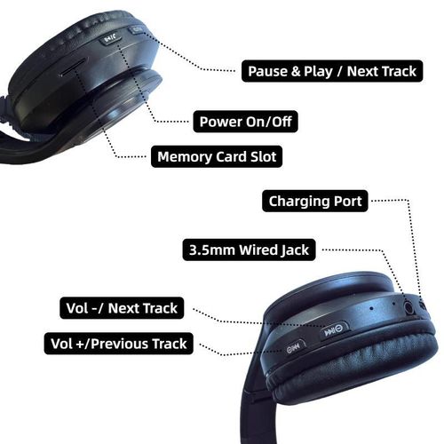 product_image_name-Generic-RGB Color-Changing Over-ear Bluetooth Headset - Black-4