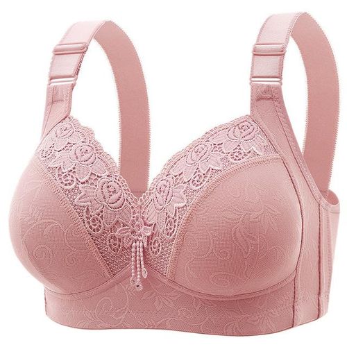 Generic New Sexy Lace Flower Design Wireless Bras Large Size Thin Bc Cup  Push Up Bra For Women Four Rows Buckle Bra Ladies Underwear @ Best Price  Online