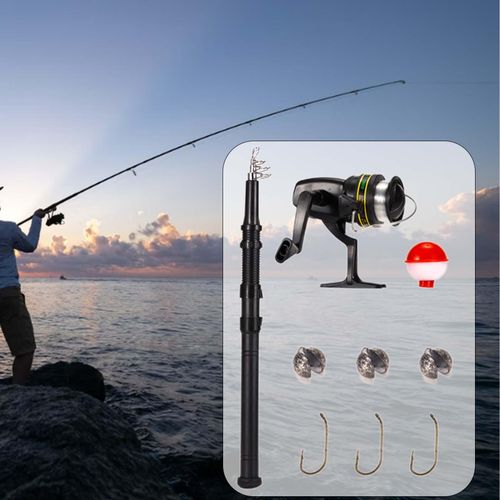Generic Telescopic Reel And Fishing Rod Combo And Line Sea For