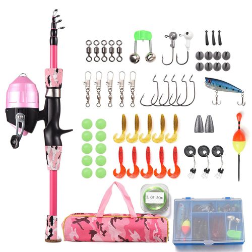 Kids Fishing Rod and Reel Combo Full Kit 1.5m Telescopic Fishing Casting  Rod Spincast Reel Set with - buy Kids Fishing Rod and Reel Combo Full Kit  1.5m Telescopic Fishing Casting Rod