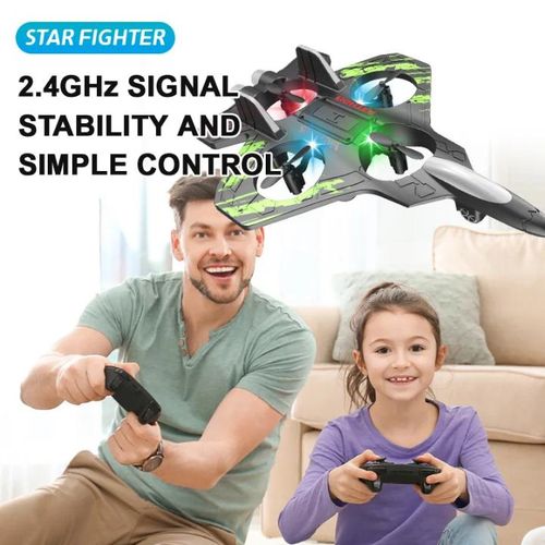 product_image_name-Generic-High fall resistant foam gravity glider four Axis aircraft set remote controlled special effects dazzling light -2
