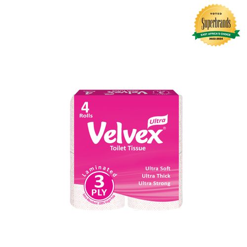 Velvex Ultra Toilet Paper Printed 3 Ply 4 Pack @ Best Price Online