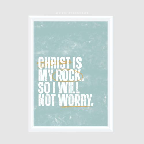 product_image_name-WaKi-Christ is My Rock White Frame A2-1