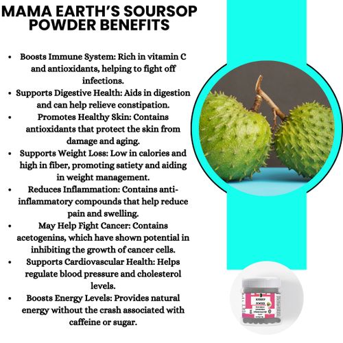 product_image_name-Mama Earth-SourSop Powder- Reduces Inflammation,Inhibiting The Growth Of Cancer Cells, Fight Off Infections.-2