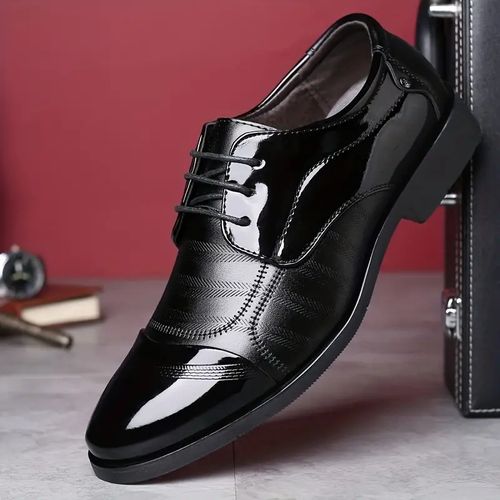 Fashion Men's Formal Wedding Corporate Shoes Lace Up Patchwork Color ...