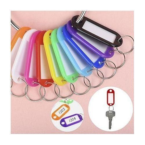 product_image_name-Generic-Plastic Key Tags 50 Pcs, Key Labels with Ring and Label Window, Key Chain ID Tags, Key Identifiers for Name-3