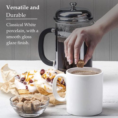 product_image_name-Generic-500ml Ceramic White Tall Plain Mug,White Ceramic Classic Coffee Mugs Large Handles-4