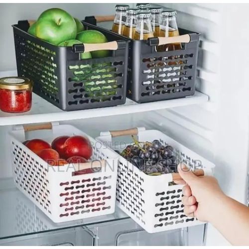 product_image_name-Generic-Multi~purpose storage basket,Multipurpose Fridge & Pantry Storage Baskets with Wooden Handles - Stackable Organizer Bins,Produce Storage Baskets,Stackable Organizer Bins,Kitchen Storage Baskets.-1