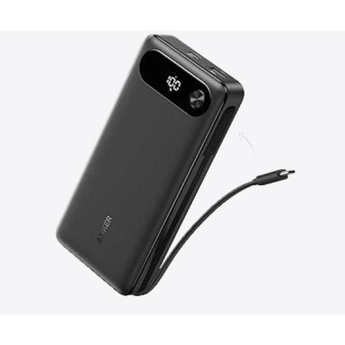 product_image_name-Anker- POWERCORE POWER BANK(20K, 87W, BUILT-IN USB-C CABLE) BLACK-1