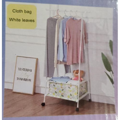 product_image_name-Generic-Indoor triangular coat rack with wheel mobile multi-layer rack hanging hanger drying rack-1