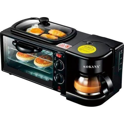 product_image_name-Sokany-3-in-1 Breakfast Maker with Coffee Brewer, Toaster Oven & Frying Pan - All-in-One Multifunctional Breakfast Station-3